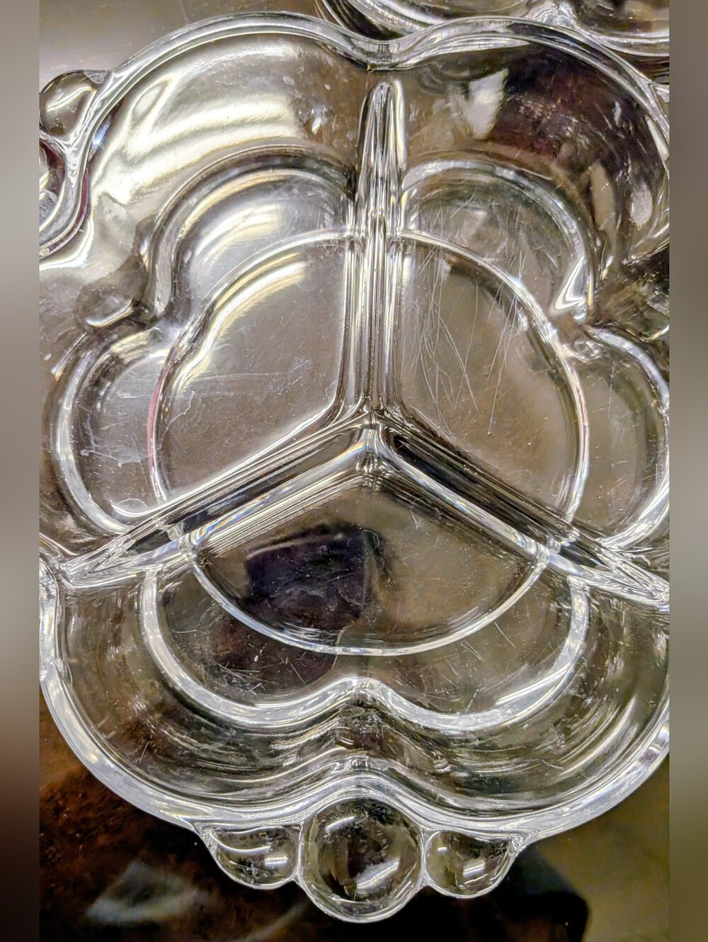 1940s Duncan & Miller Canterbury 3 Part Covered Candy Dish - Picture 3 of 4